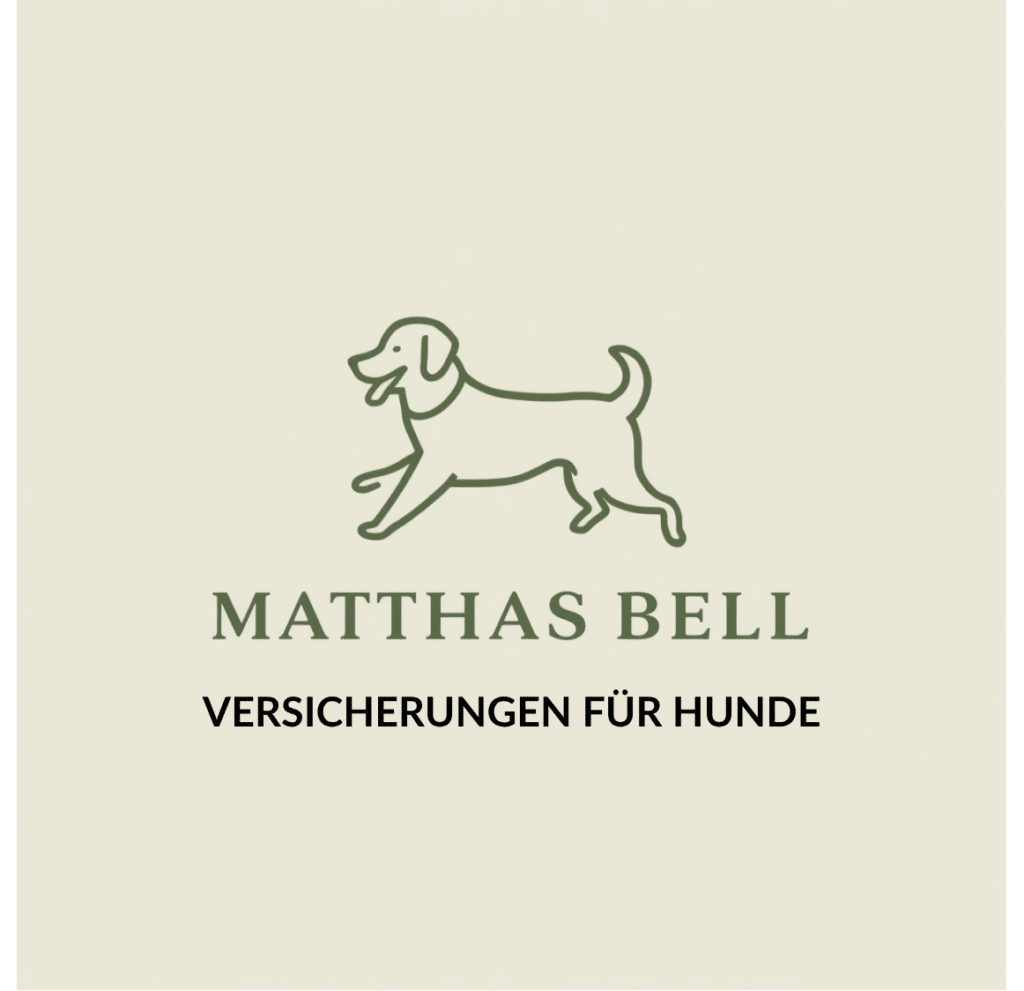 Logo mit Hundesilhouette und Versicherungsname